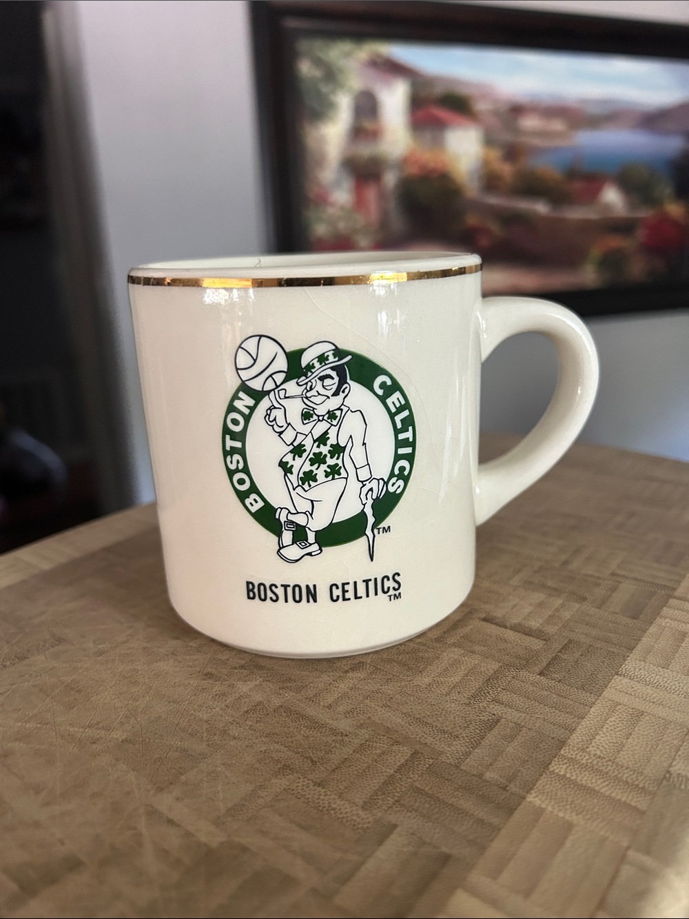 Vintage Boston Celtics coffee mug